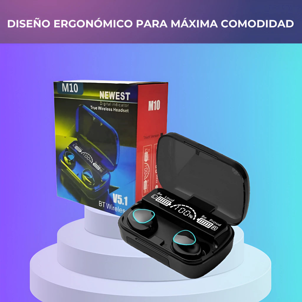 M10 PRO® - AURICULARES INALÁMBRICOS POWER BANK